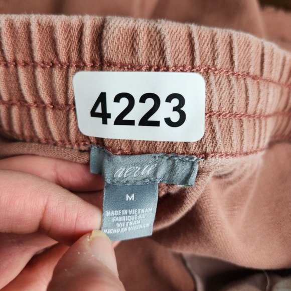 Aerie Shorts Womens Medium Terracotta Pink Loungewear Raw Hem Drawstring Casual - Picture 8 of 11